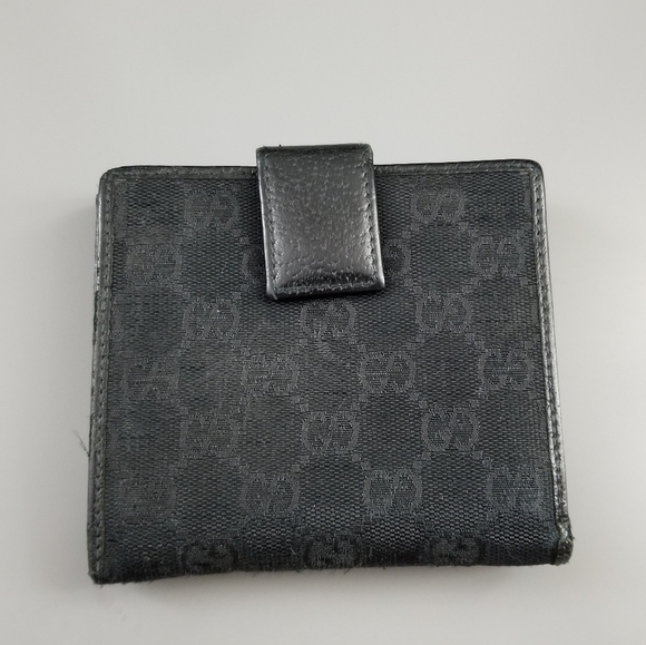 GUCCI GG Vintage Classic Double Sided Flap Wallet Signature Signature Italy - Picture 3 of 16